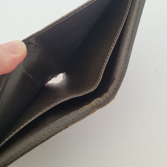 LOUIS VUITTON LV Men's Canvas Leather Card Bill Coin Wallet Khaki Green Medium - Picture 6 of 14